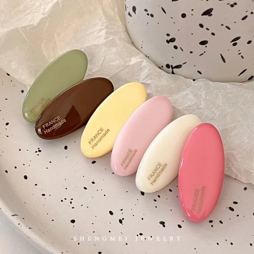 1 Pcs Jepit Rambut Warna-warni 'Dopamine' untuk Poni Depan - Klip Duckbill Samping