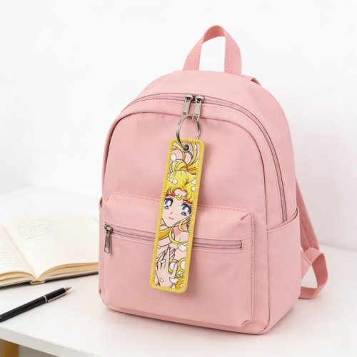 Porte-clés tissé Sailor Moon — breloque pour sac à dos, personnage d'anime mignon, idée cadeau d'anniversaire pour fille