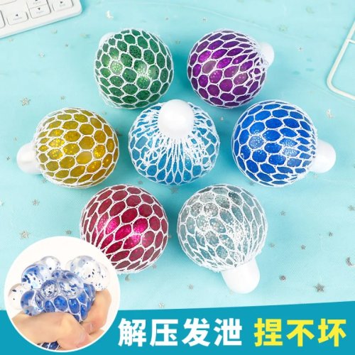 Balle anti-stress forme grappe de raisin, perles d'eau/gel, quasi indestructible, jouet blague, vente en gros