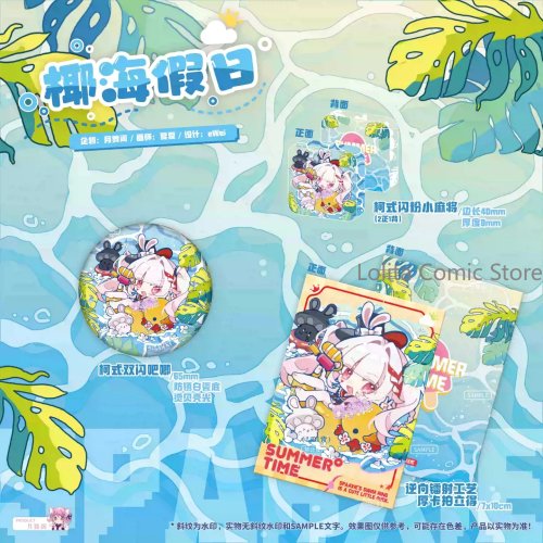 Set gantungan kunci & pin akrilik Honkai: Star Rail — Silver Wolf (Evanescia Sparxie), dua sisi, barang koleksi/kado