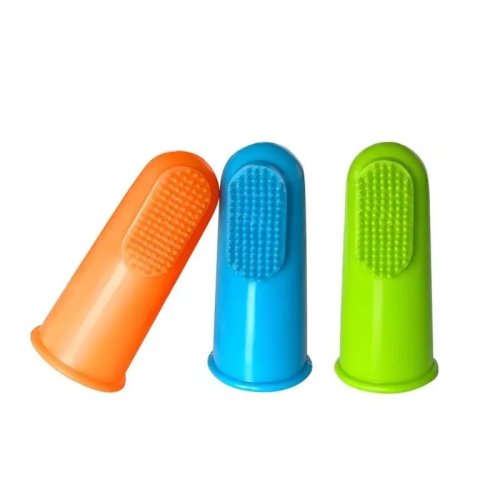 Soft silicone finger toothbrush for dogs & cats — pet toothbrush for tartar removal and bad breath care