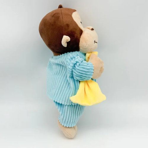 Peluche Curious George — scimmietta morbida in peluche, personaggio dei cartoni classico, idea regalo per bambini e fan