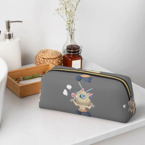 Trousse scolaire anime Demon Slayer grande — pochette pour stylos/crayons, rangement papeterie, idée cadeau pour élèves