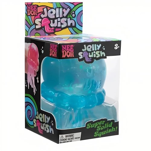 Schylling Jellyfish Needoh Cube anti‑stress — Jouet à presser/pincer pour enfants, série Healing, idée cadeau