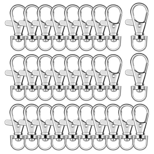 Klip Kait Gantungan Kunci Lobster 35 mm (Berputar) 5/15/30 pcs untuk Kerajinan DIY & Pembuatan Lanyard