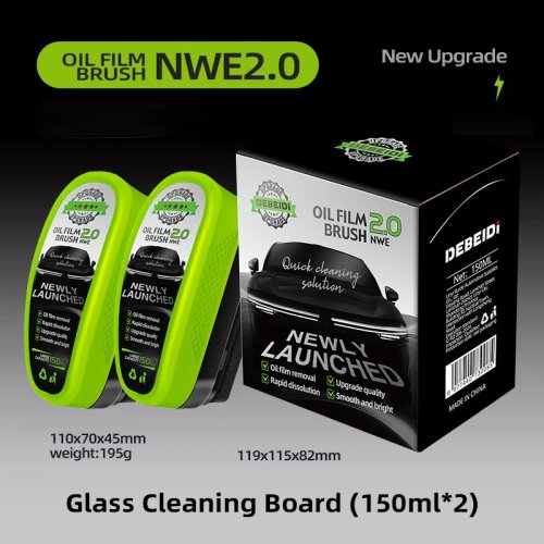 Removedor de película de aceite para vidrio de auto 150 ml con cepillo — Limpiaparabrisas, 1/2/3 pzs