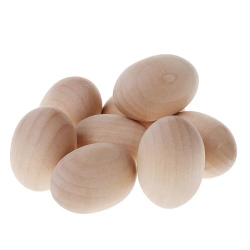 Natürliche Holz-Eier zum Bemalen — DIY-Simulations-Eier für Basteln und Bemalung, kreatives Lernspielzeug für Kinder (Ostern)