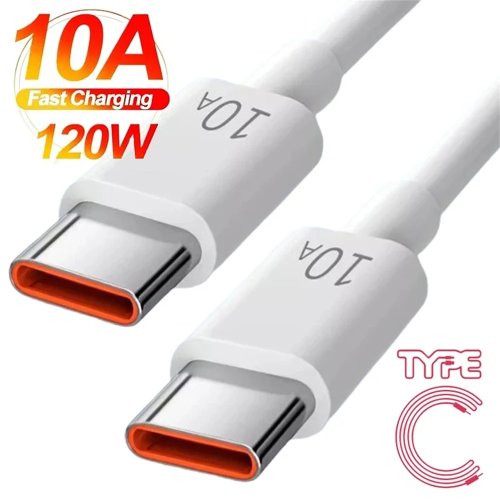 USB-C auf USB-C Kabel 120W (10A) – Schnelllade- und Datenkabel für Samsung, Xiaomi, Huawei
