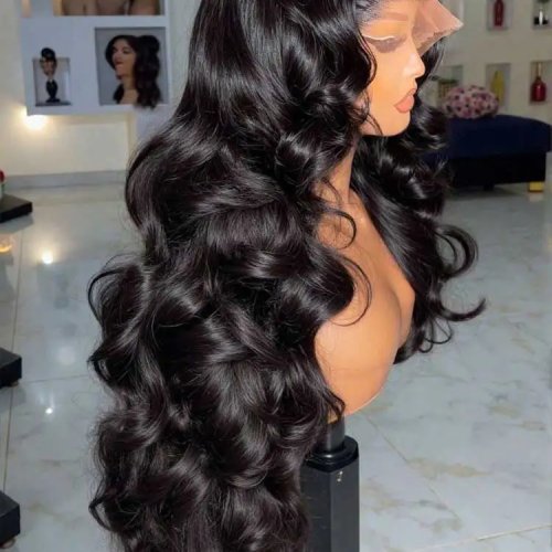 Raw Peruvian Body Wave Human Hair Wig — 13x6 HD Lace Front (13x4 Frontal), 250% Density, 40/42 in, Glueless