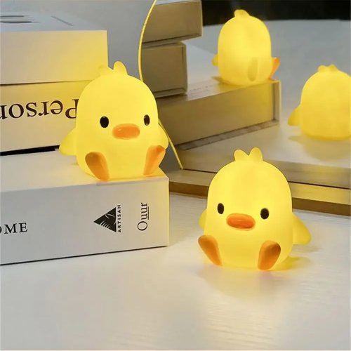 Luce notturna a forma di anatra, lampada da comodino per bambini, lampada per dormire a tema animale, idea regalo Natale