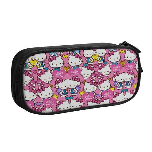 Piórnik Hello Kitty duży niebieski — pojemne etui na długopisy dla uczniów