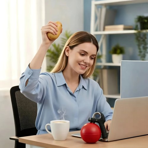 Balle de préhension « pomme de terre » kaki – texture réaliste, rééducation doigts et main, renfort de préhension & balle de relaxation, pour adultes