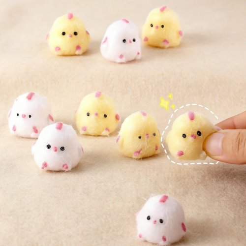 ตุ๊กตาลูกเจี๊ยบจิ๋วนุ่ม บีบได้ - ของเล่นสัมผัสสำหรับปลายนิ้ว ลดความเครียด ของชำร่วยงานเลี้ยง 1 ชิ้น (สีสุ่ม)