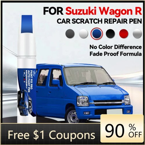 スズキ ワゴンR用 タッチアップペン（補修塗料）— キズ修復・DIY（ブルー048／レッド）