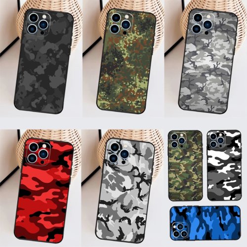 Army camo hoesje voor Xiaomi en POCO — geschikt voor Xiaomi 15, 14, 17 Ultra, 13T, 14T, 15T Pro en POCO X8 Pro Max, X7, X5, X6, F5, F6, F7, F8 Ultra
