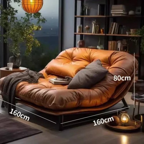 Single reclining rocking chair — relax lounge chair for balcony, nap and sleeping