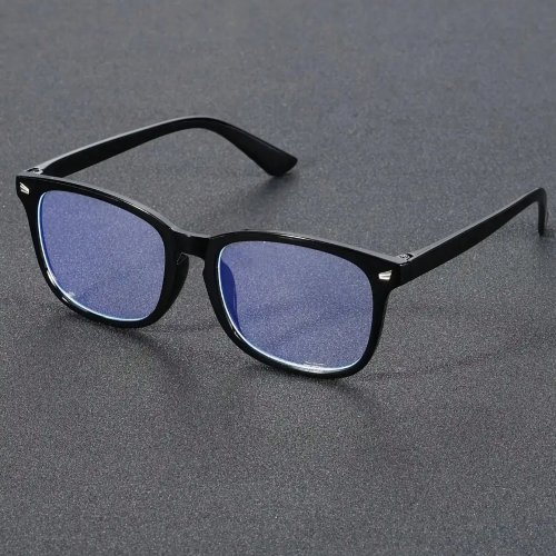 Unisex geometric frame glasses – minimalist modern design with clear lenses