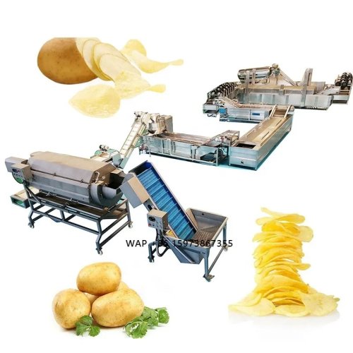 Complete productielijn voor aardappelchips en zoete-aardappelchips, 100/150/200 kg/u