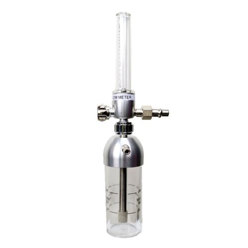 Ścienny regulator/miernik przepływu oddechowego z aluminium z adapterem DIN