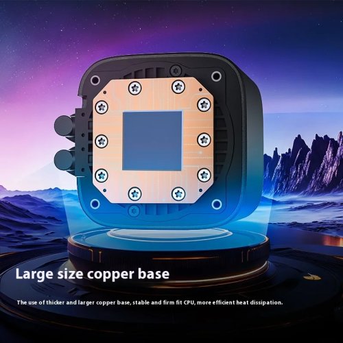 مبرد ماء DeepCool Bingguo 360/240 مم للمعالج (AIO)، مضخة PWM، معجون حراري مُطبق مسبقًا، متوافق مع معالجات Intel الجيل 15