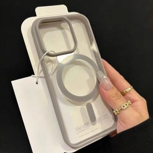 Funda magnética transparente para iPhone 16/15/14/13/12/11 (Pro/Max/Plus) - Compatible con MagSafe, carga inalámbrica, bumper anti-impacto