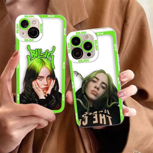 Coque transparente Singer B-Billies E-Eilishs pour OPPO Reno 15/15F/14/14F/13/13F/12/12F/11/11F/10/8/8T/7/7Z/6Z/5/5F - personnalisable (DIY)