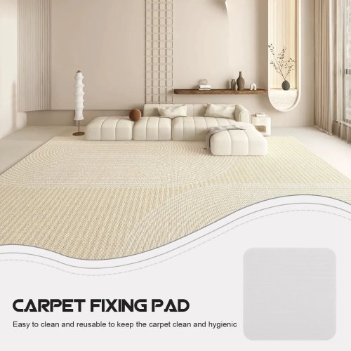 Bộ 4 miếng dán chống trượt cho thảm — miếng mỏng, gần như vô hình cho sàn gạch, sàn gỗ và sàn laminate — giữ chắc