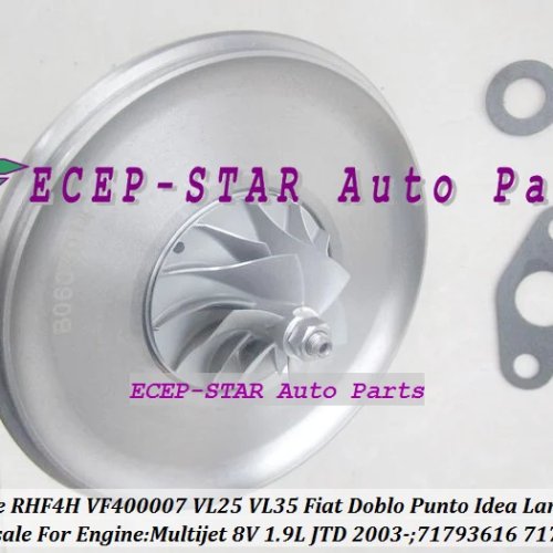 خرطوشة الشاحن التوربيني (CHRA) RHF4H VF400007 71793616 71793619 لسيارات FIAT Doblo وPunto II وIdea وLancia Musa 1.9L JTD Multijet 8V (من 2003)