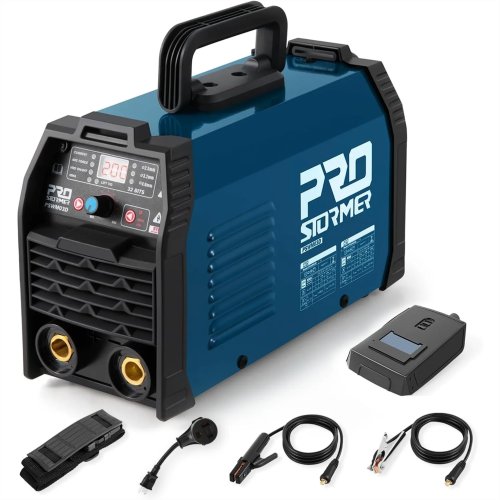 ARC-lasapparaat 200A — IGBT-inverter, elektrode/MMA (stick), 110/220V dual voltage, LED-display, voor zacht staal en roestvrij staal