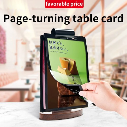 Rak Menu Putar A4/A5 — Stand/Frame Display Menu untuk Restoran, Hotel, Kafe