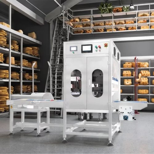 Máy cắt bánh siêu âm Cheersonic 220V, cho bánh tròn 12", 60 lát/phút, bảo hành động cơ 1 năm