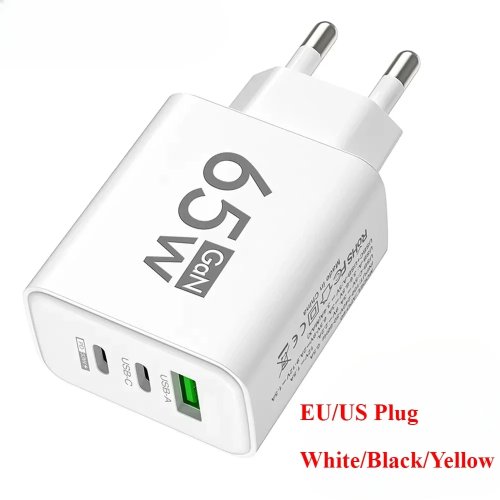 65W GaN USB‑C PD 急速充電器（マルチポート）‑ iPhone 15 Pro Max／Samsung／Xiaomi／Huawei対応アダプター