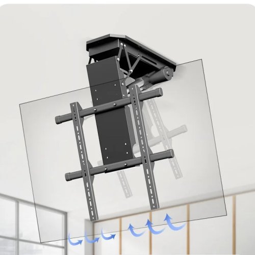 Motorischer Decken-TV-Lift mit Fernbedienung - Drehbare, höhenverstellbare Halterung für 50-85 Zoll Fernseher (Modell DT680)