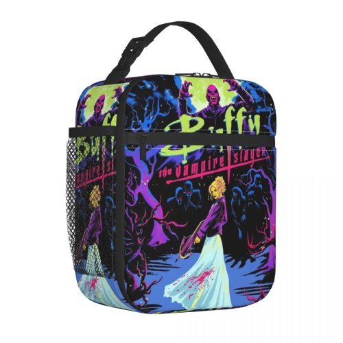 Termiczna torba na lunch Buffy the Vampire Slayer — Izolowany cooler / pojemnik bento, wielofunkcyjna torba obiadowa w stylu horror