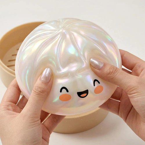 Đồ chơi squishy hình bánh bao/dumpling dễ thương — mềm, chậm hồi, giảm stress, đồ chơi cảm giác cho bé, quà tặng