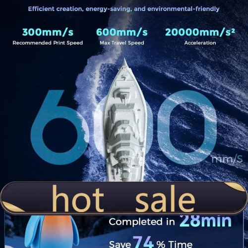 Stampante 3D FLASHFORGE Adventurer 5M Core XY — velocità fino a 600 mm/s, autolivellamento, estrusore diretto 280°C, cambio rapido 3s