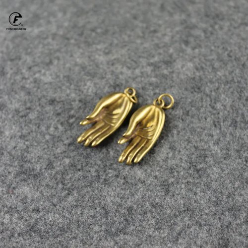 Figura Mano de Buda de cobre antigua - Adorno Feng Shui de latón vintage para casa/escritorio, opción como llavero