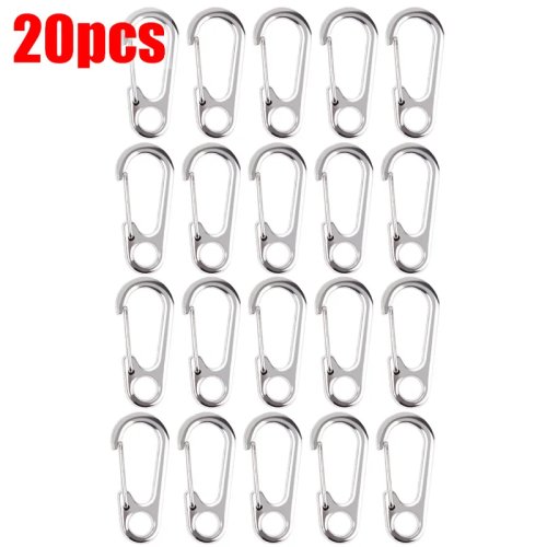 Carabiner mini (pengait pegas) — gantungan kunci dari paduan untuk hiking & camping
