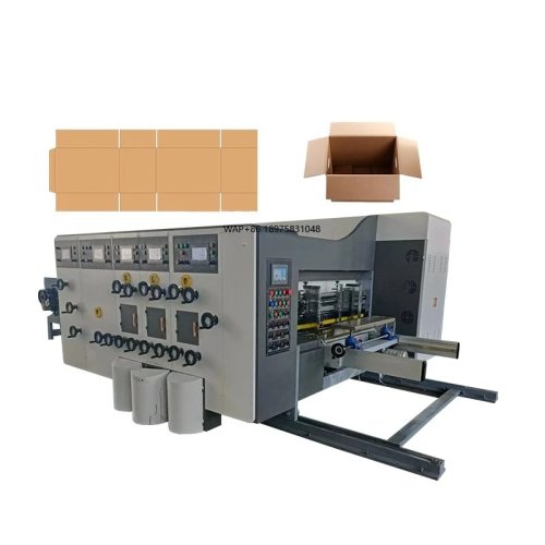 Automatische Wellpapp-Druck- und Stanzmaschine – 3-Farben-Drucker mit Slotter für Pizzakartons