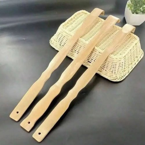 3er-Pack Bambus‑Rückenkratzer mit langem Griff – Selbstmassage gegen Juckreiz