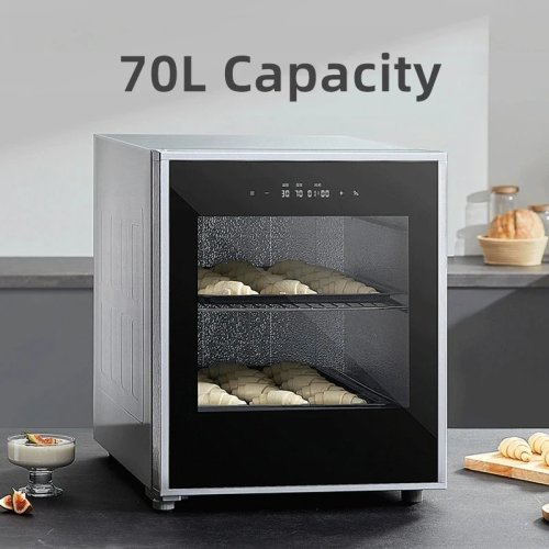 70L Temperature‑Controlled Electric Dough Proofer – Multi‑Function Fermentation Cabinet for Bread & Yogurt (Household, Automatic)