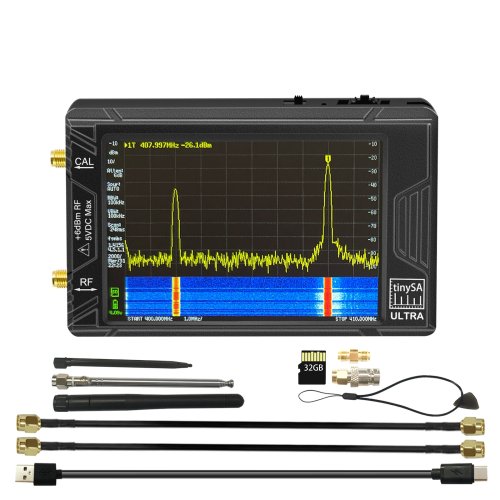 TinySA ULTRA+ Портативний спектроаналізатор 100 кГц–5,4 ГГц, 4" сенсорний екран, вбудований генератор сигналів