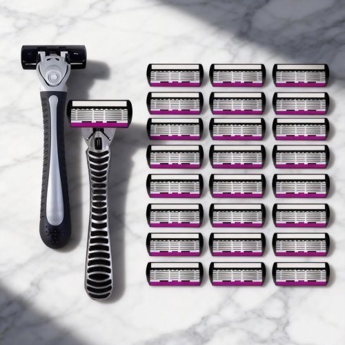 Cartuchos de cuchillas para hombre 6 capas en acero inoxidable alemán — recambios de alta calidad, compatibles con afeitadoras Mach