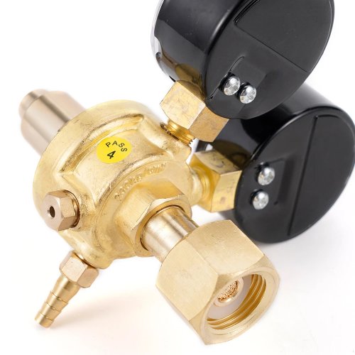 Regulador de CO2 para soldadura MIG/TIG con caudalímetro y reductor de presión, conector W21.8
