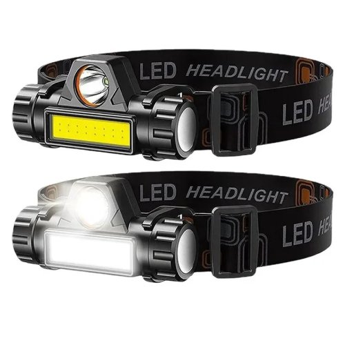Rechargeable COB LED USB Headlamp — super-bright, strong magnetic base, waterproof head torch for fishing & outdoor