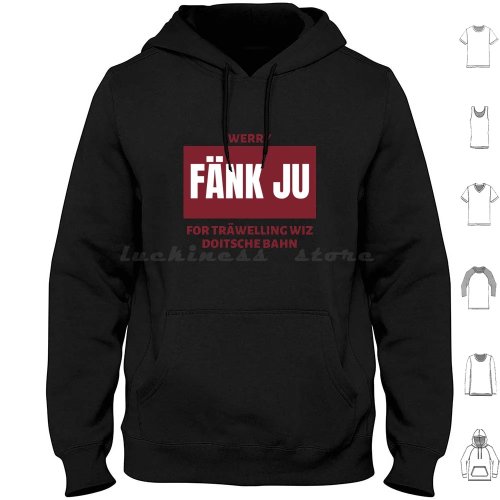 Sweatshirt com capuz manga comprida Deutsche Bahn (DB) – Logótipo dos comboios alemães (U‑Bahn)