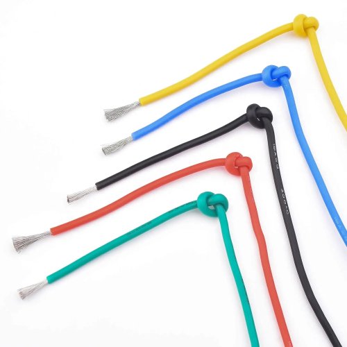 Miękki przewód silikonowy, elastyczny, miedź cynowana — kabel do majsterkowania (DIY) 18/20/22/24/26/28 AWG, 1/3/5 m