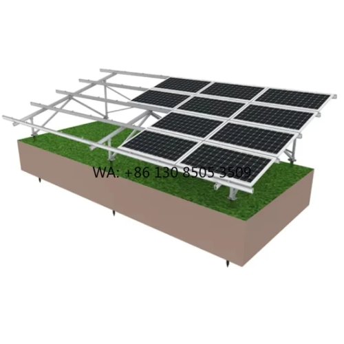Adjustable Steel Pole Ground Mount for Solar Panels — Tiltable Photovoltaic Support