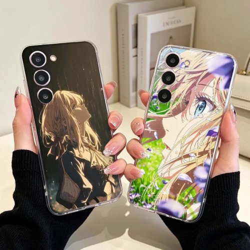ヴァイオレット・エヴァーガーデン スマホケース（Samsung Galaxy Note20/Note10/M56/M54/M53/M33/M23/17/M15/M14/M11/M04/M07/F07/Ultra対応）