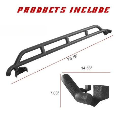 Heavy-duty rock slider (side step) for Jeep Wrangler JK/JKU 2007-2018